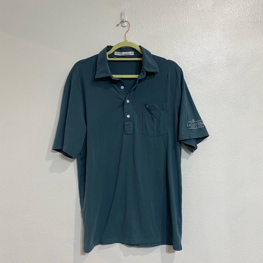 Criquet Green La Cantera Resort Polo Shirt Short Sleeve Sz L